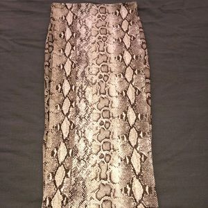 Snake print skirt
